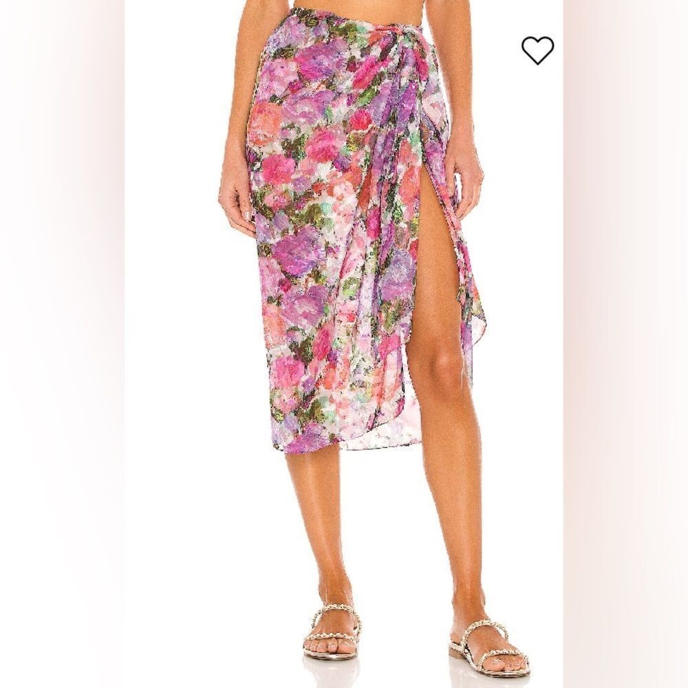 Patbo Blossom Pareo Printed rose Beach Skirt only Size 0